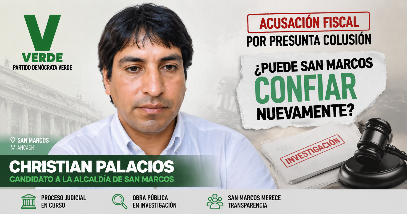 Christian Palacios acorralado por acusación fiscal