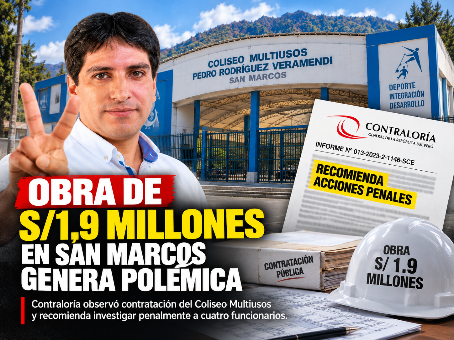 Contraloría pone bajo la lupa obra de Christian Palacios