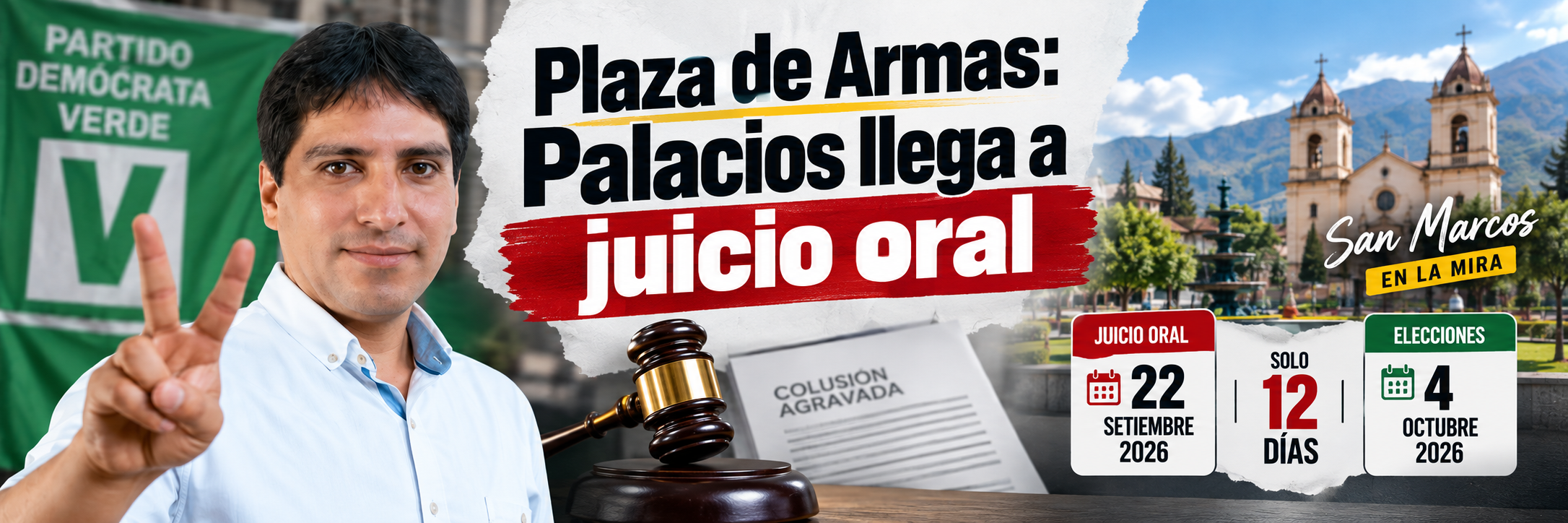 Plaza de Armas de San Marcos: Palacios llega a juicio oral