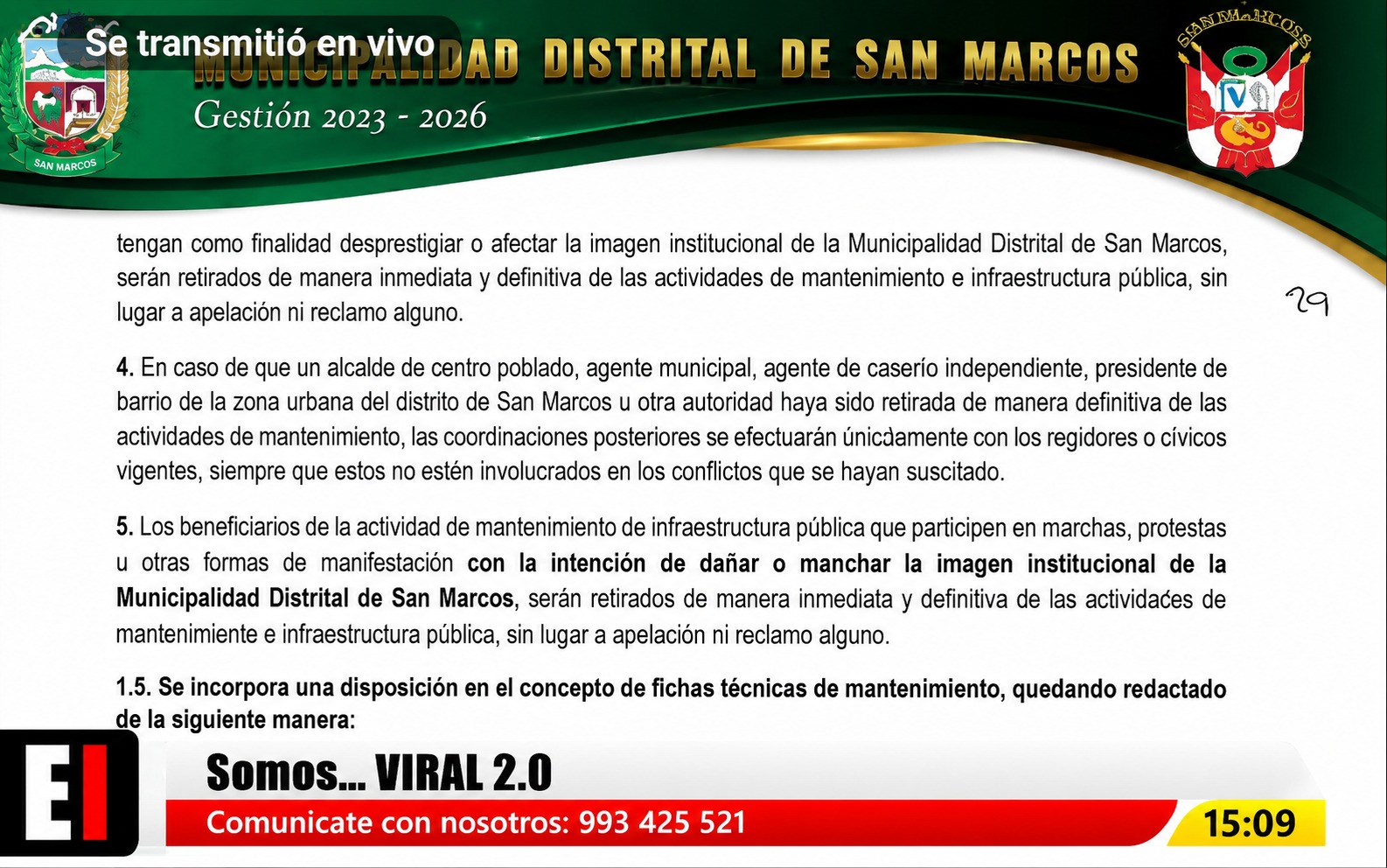 Manuel Ugarte de San Marcos amenaza a sus trabajadores