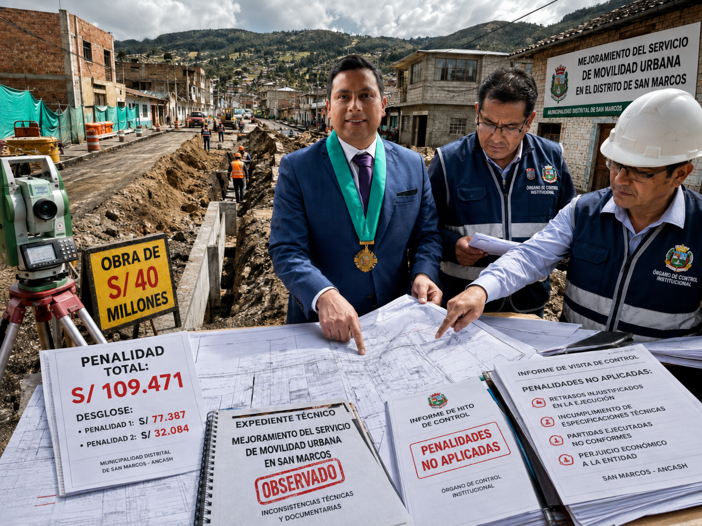 Contraloría observa obra de S/40M en San Marcos